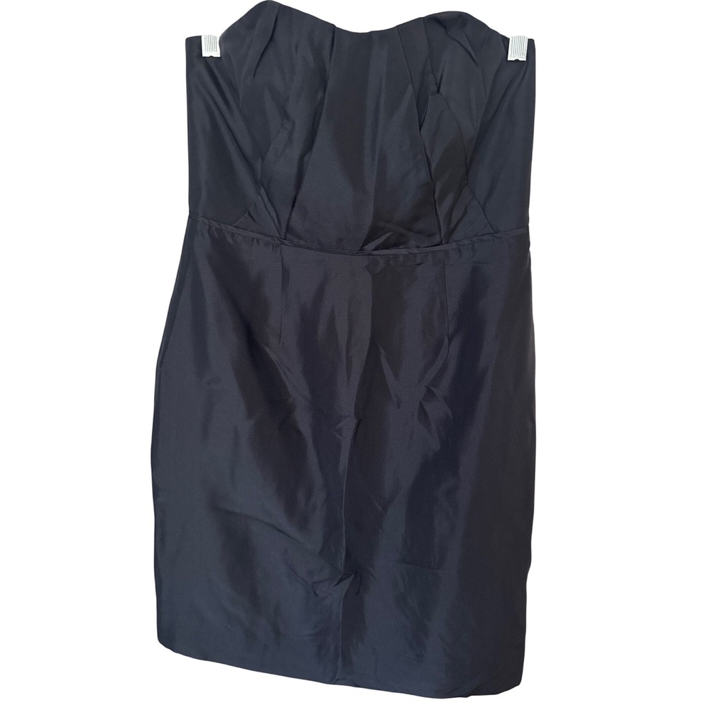 J.Crew Alexia Black Slub Silk Strapless 6 Dress Women Sheath Cocktail Party NWT